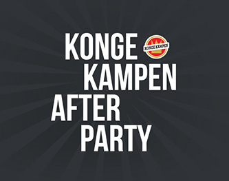 Visuel identitet, tryk og web for Kongekampen Afterparty