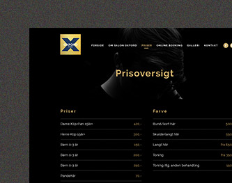 Webdesign og hjemmeside til Frisør Salon Oxford
