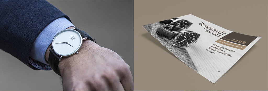Borgvardt Ure - design af flyer