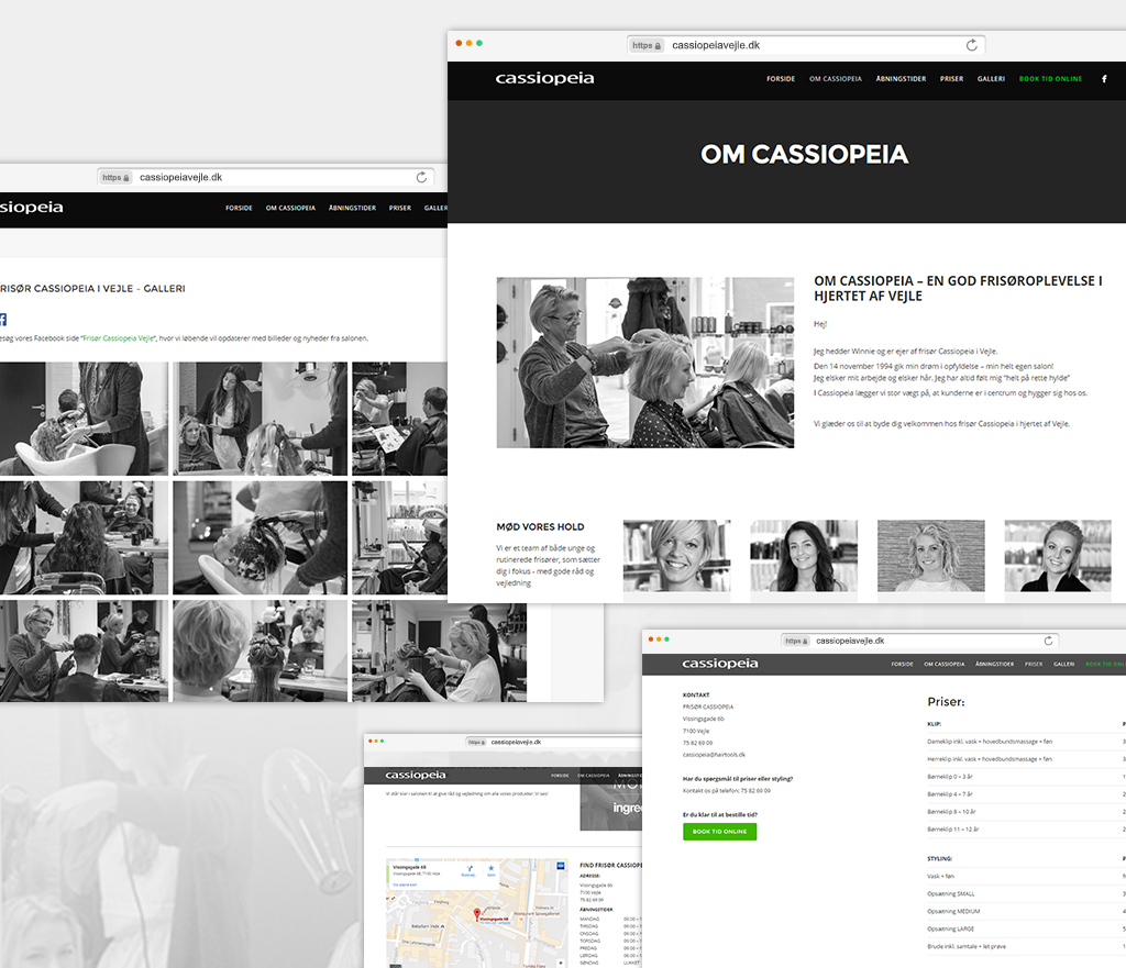 Responsiv hjemmeside Cassiopeia - hjemmeside