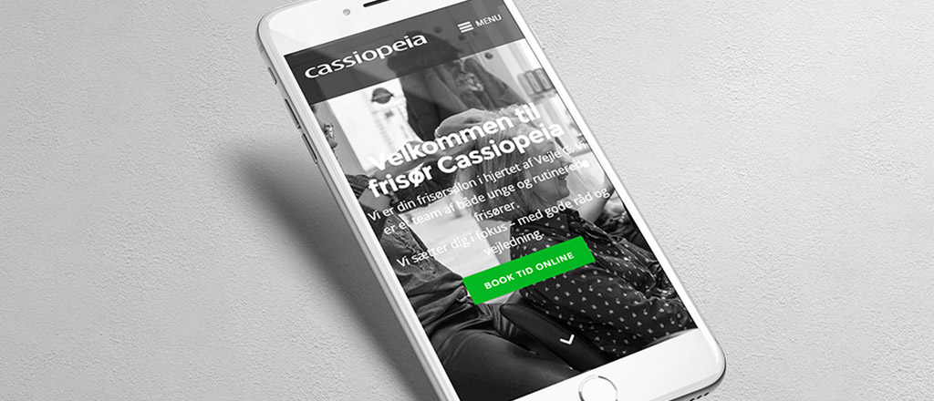 Wordpress hjemmeside for Frisør Cassiopeia Vejle