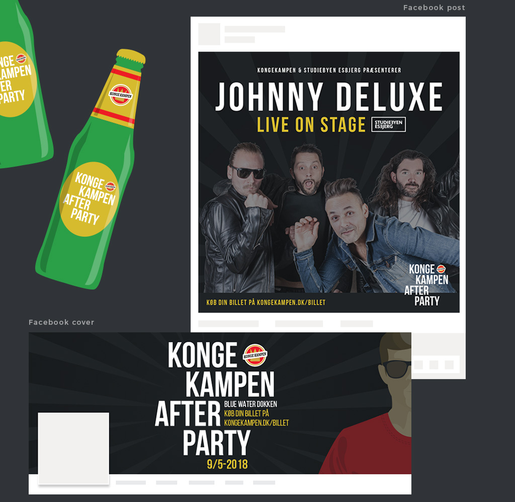 Kongekampen Afterparty - grafik til sociale medier