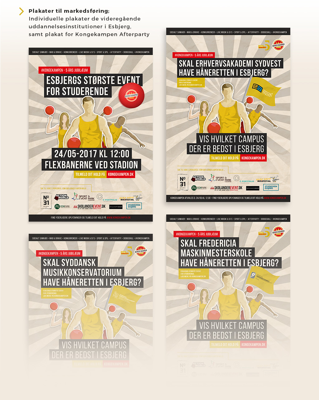 Kongekampen plakater - visuel identitet