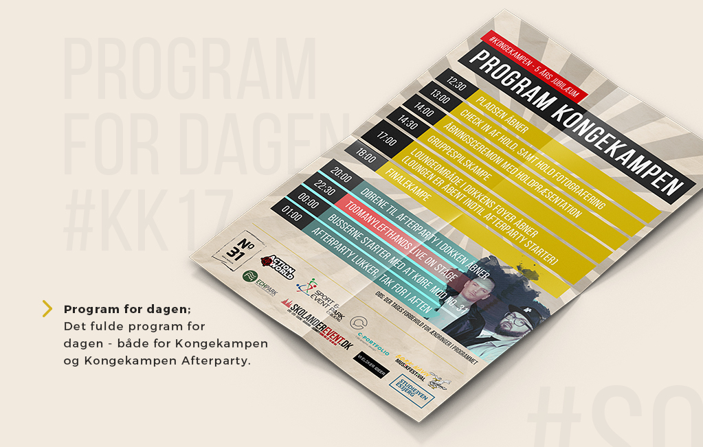 Kongekampen design af program for dagen